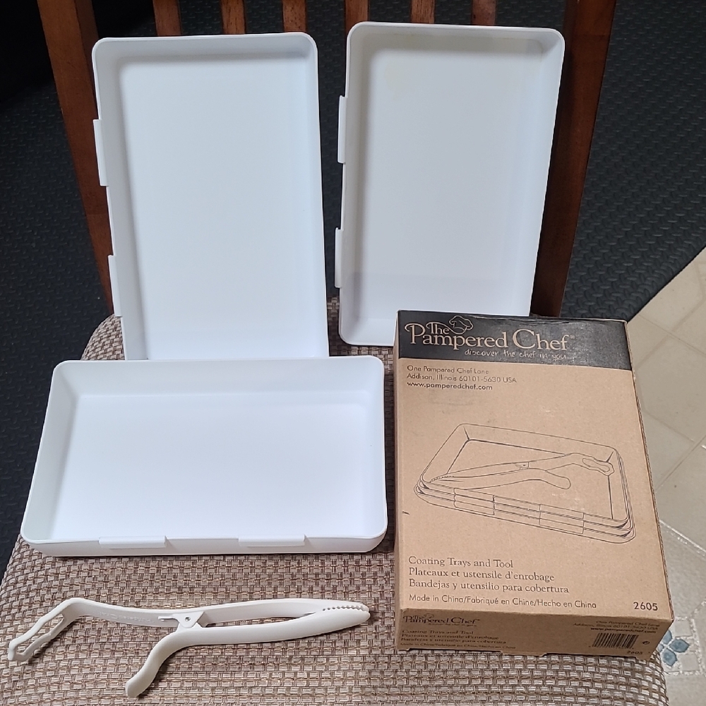 The Pampered Chef Coating Trays & Tool 2605 Cooking Kitchen